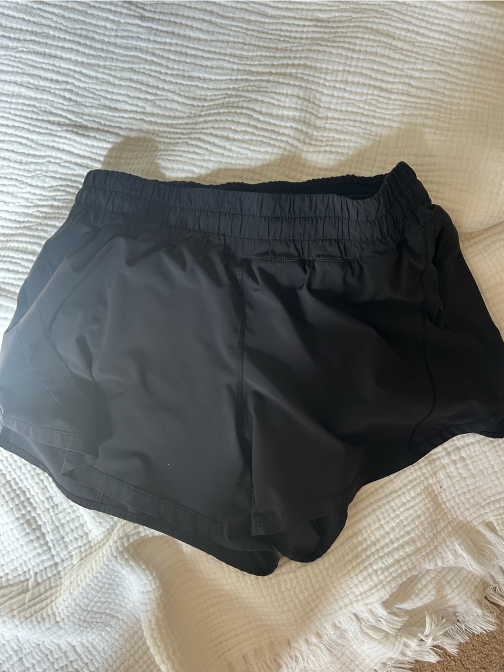 lululemon athletica Black Running Shorts with Elastic Waist